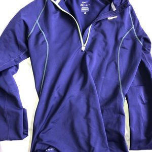Purple/ yellow quarter zip Nike